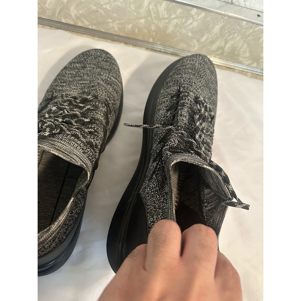 TRAQ ALEGRIA Shoes Womens 10-10.5 Heather Grey Black Mesh Walking Comfort - Picture 6 of 10